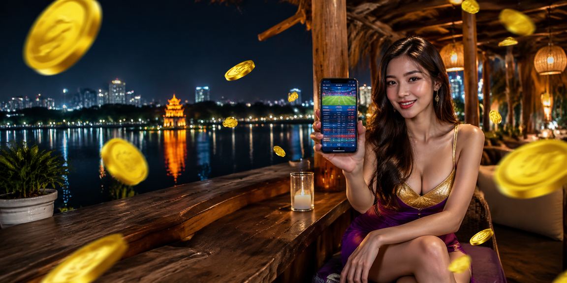 Người chơi Hà Nội theo dõi sự kiện thể thao qua điện thoại bên cà phê sáng